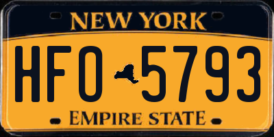 NY license plate HFO5793