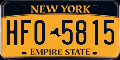 NY license plate HFO5815