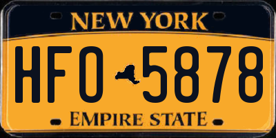 NY license plate HFO5878