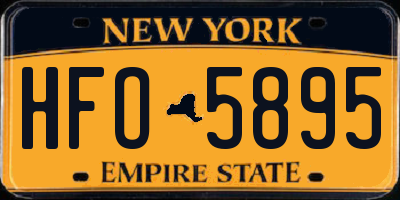 NY license plate HFO5895
