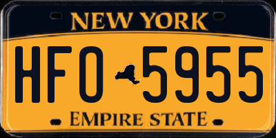 NY license plate HFO5955
