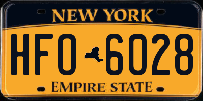 NY license plate HFO6028
