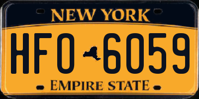 NY license plate HFO6059