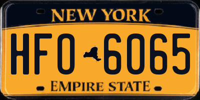 NY license plate HFO6065