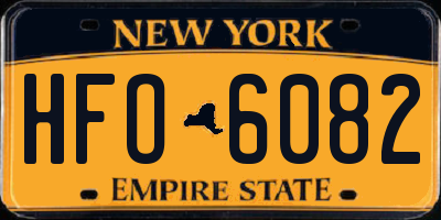 NY license plate HFO6082