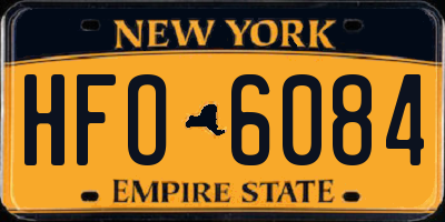 NY license plate HFO6084