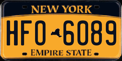 NY license plate HFO6089