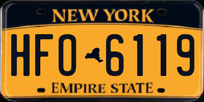 NY license plate HFO6119
