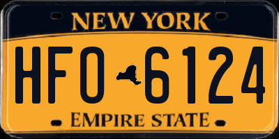 NY license plate HFO6124