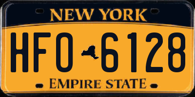 NY license plate HFO6128