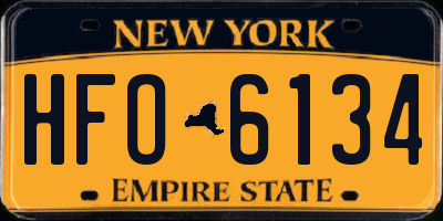 NY license plate HFO6134