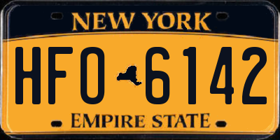NY license plate HFO6142