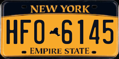 NY license plate HFO6145