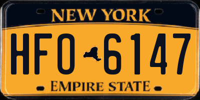 NY license plate HFO6147
