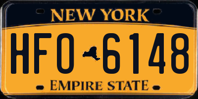 NY license plate HFO6148