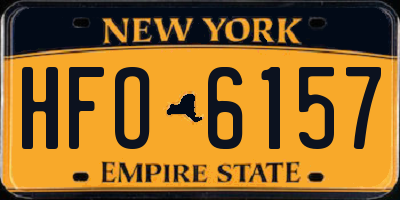 NY license plate HFO6157