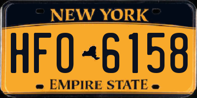 NY license plate HFO6158