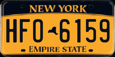 NY license plate HFO6159