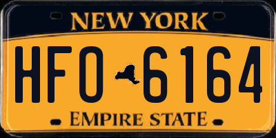NY license plate HFO6164