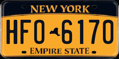 NY license plate HFO6170