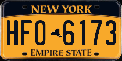 NY license plate HFO6173