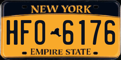 NY license plate HFO6176