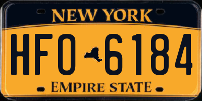 NY license plate HFO6184
