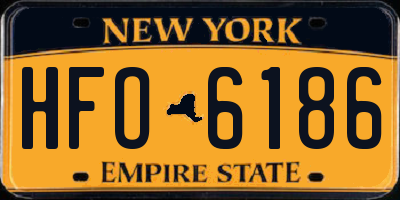 NY license plate HFO6186