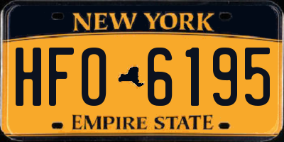 NY license plate HFO6195