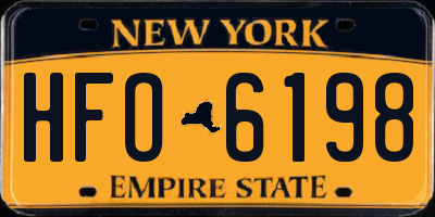 NY license plate HFO6198