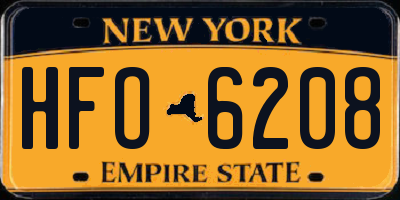NY license plate HFO6208