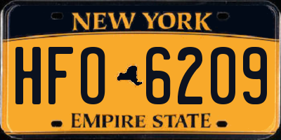 NY license plate HFO6209