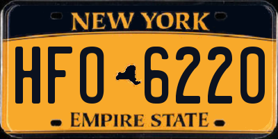 NY license plate HFO6220