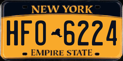 NY license plate HFO6224