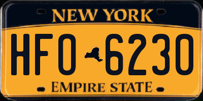 NY license plate HFO6230