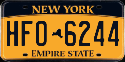 NY license plate HFO6244