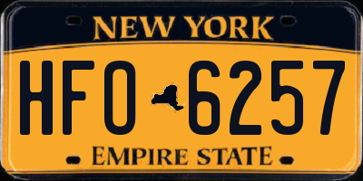 NY license plate HFO6257