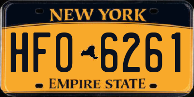 NY license plate HFO6261