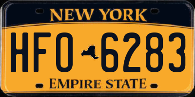 NY license plate HFO6283