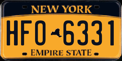 NY license plate HFO6331