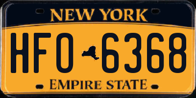 NY license plate HFO6368