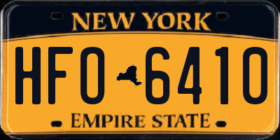 NY license plate HFO6410