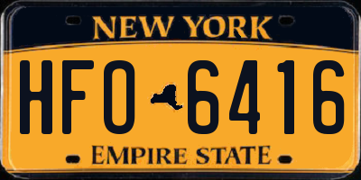 NY license plate HFO6416