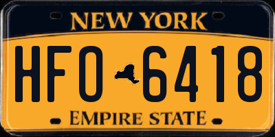 NY license plate HFO6418