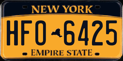NY license plate HFO6425