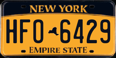 NY license plate HFO6429