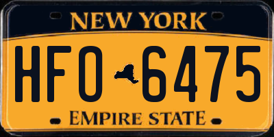 NY license plate HFO6475