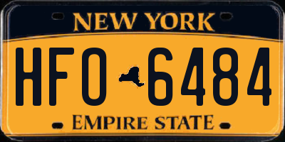 NY license plate HFO6484