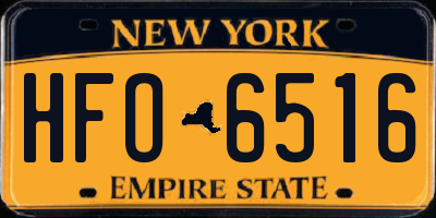 NY license plate HFO6516