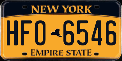 NY license plate HFO6546